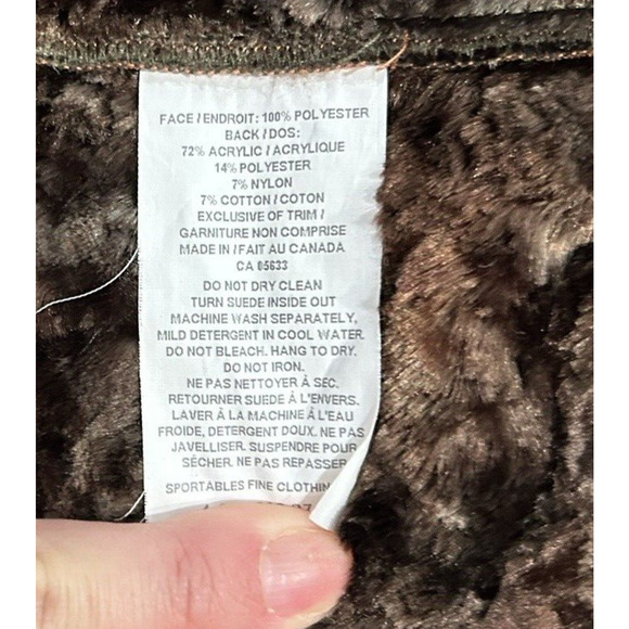 Robert Kitchen Womens Reversible Zip Vest Medium Layering Orange Tree Suede - Picture 6 of 9